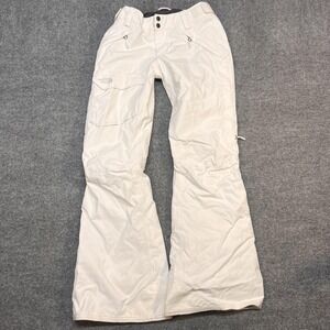 The North Face Snow Pants Womens Small White HyVent Waterproof Ski Snowboard